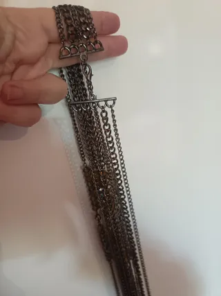 Collana Sodini 5 fili Swarovski marrone