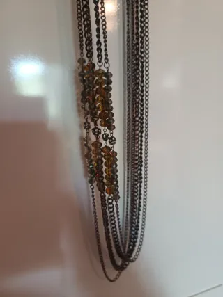 Collana Sodini 5 fili Swarovski marrone