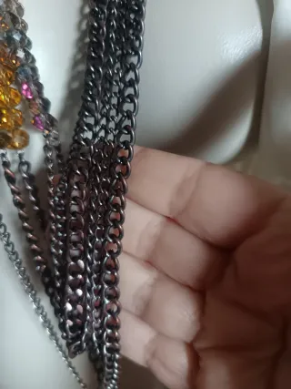 Collana Sodini 5 fili Swarovski marrone