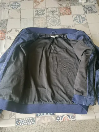 Chaqueta Bomber Azul Cremallera