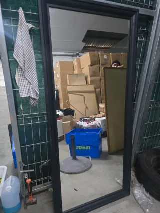 Espejo Marco Negro Madera