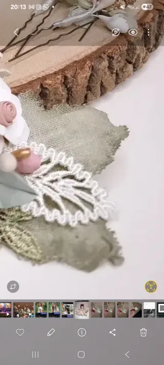 Corona+horquillas y aplique para vestido comunión