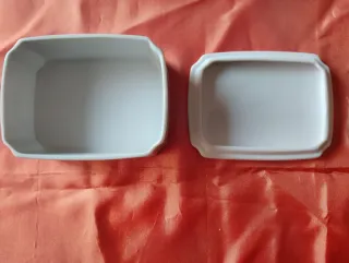 Guarda-jóias e cinzeiro porcelana floral