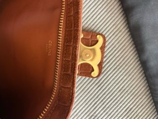 Bolso Celine ante cocodrilo dorado