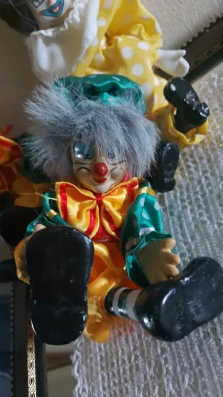 Set 3 Clown Bambole Bambola Vintage