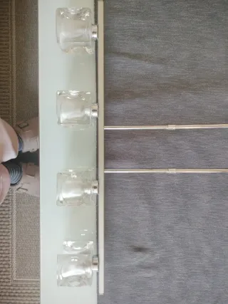 Lámpara de cristal y metal