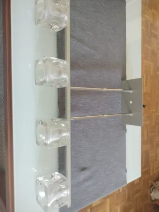 Lámpara de cristal y metal