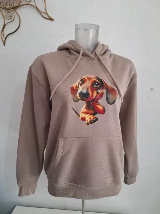 Sudadera mujer beige talla XS