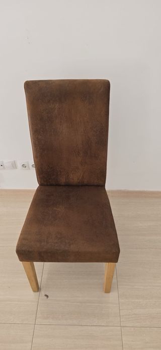 Mesa cristal y 6 sillas comedor