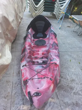 Kayak de pesca con remos,ruedas de trasporte