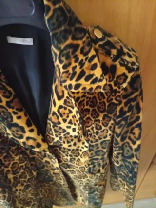 Cappotto Trench Leopardato Sartoriale Violet Tg.46