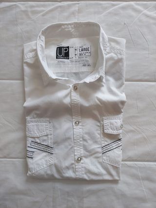 Camisa UP Springfield Blanca Talla L