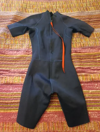 Traje de neopreno corto azul Olaian
