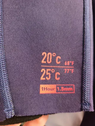 Traje de neopreno corto azul Olaian