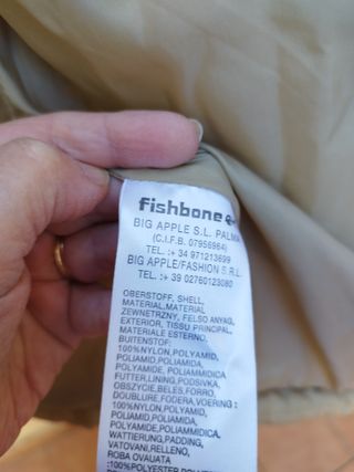 Chaqueta acolchada beige mujer XL