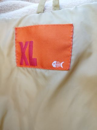 Chaqueta acolchada beige mujer XL