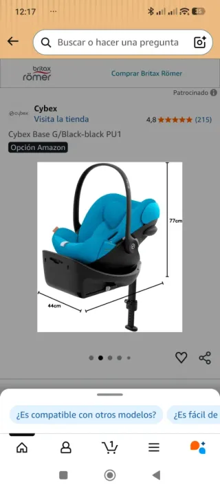 Cybex golf G black pu1 base giratoria