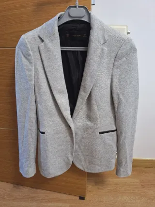 Blazer Zara Gris Talla M