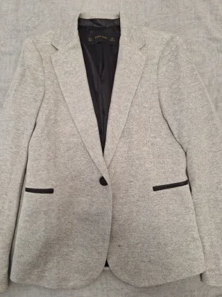 Blazer Zara Gris Talla M