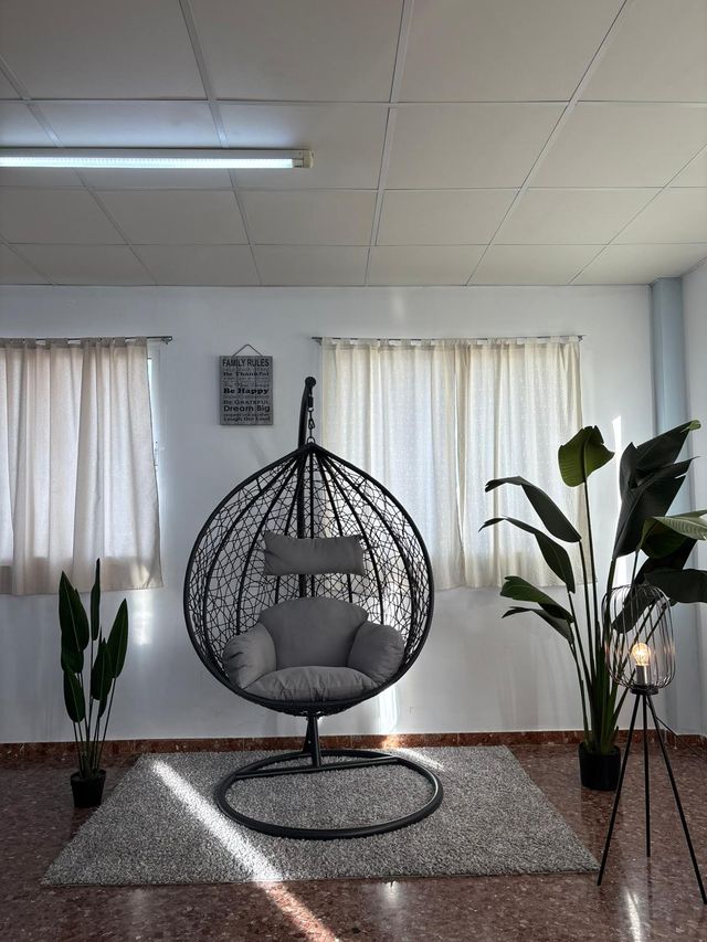 OFFERTA!! Dondolo Uovo Grigio con Cuscino