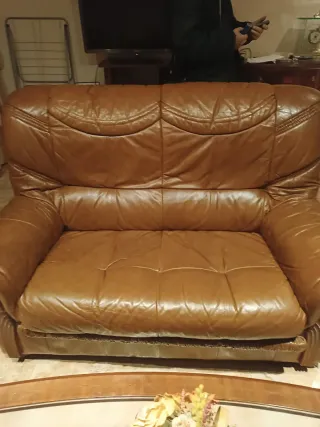 Mueble de salón madera oscura