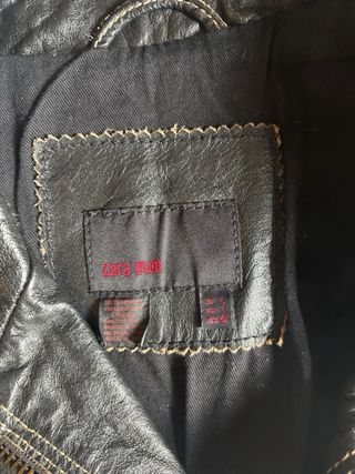 Chaqueta Cuero Zara Hombre Negra