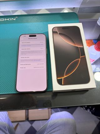 iPhone 16 Pro Max - Batería 100%.con solo 2 ciclos