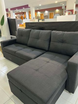 Sofá Cama Negro Pau Tela