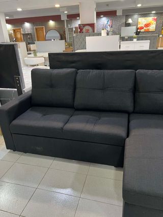 Sofá Cama Negro Pau Tela