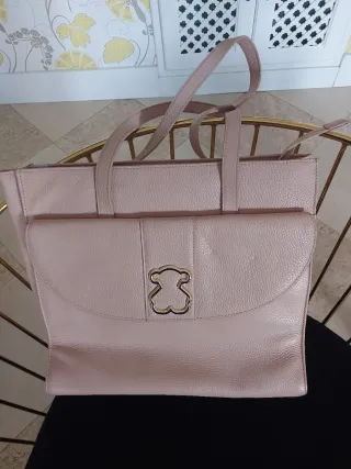 Bolso Tous de hombro Rosa Empolvado