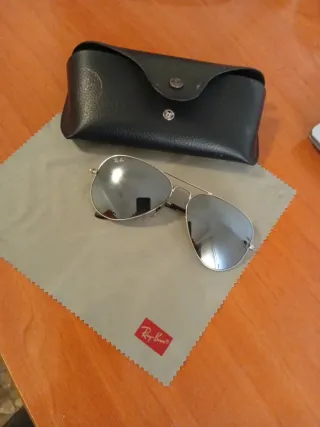 Gafas Ray-Ban Aviador Plateadas Originales