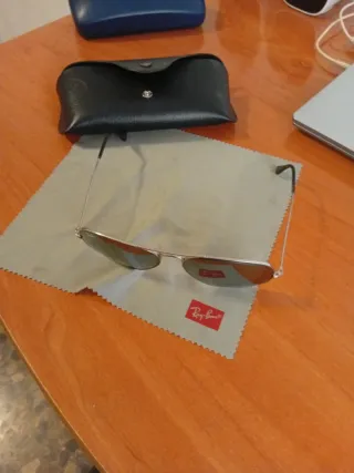 Gafas Ray-Ban Aviador Plateadas Originales