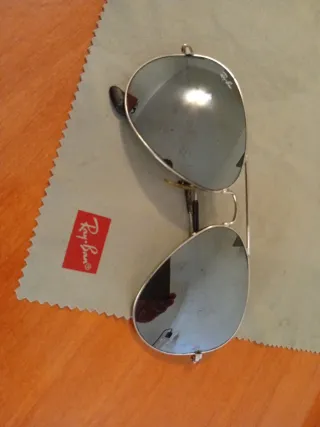 Gafas Ray-Ban Aviador Plateadas Originales