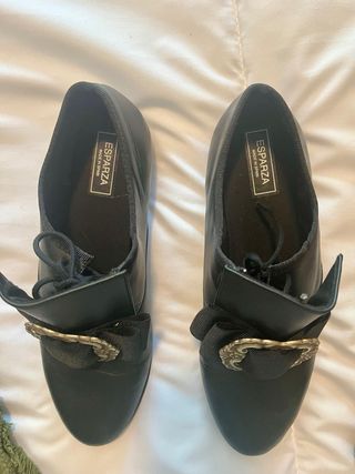 Zapato chapín negro talla 38 ESPARZA