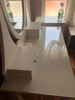 Toeletta Bianca Hemnes Ikea con Specchio