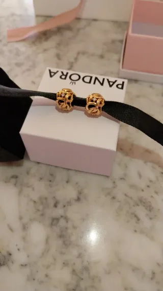 Lote 2 Charm Pandora Oro