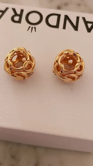 Lote 2 Charm Pandora Oro