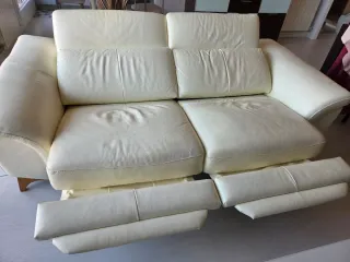 Sofá de piel de 3 plazas