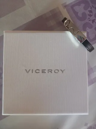 Pulsera Viceroy Hombre Negra y Plateada