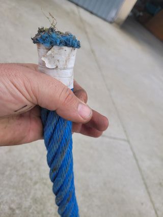 Cuerda naval con cable de acero azul