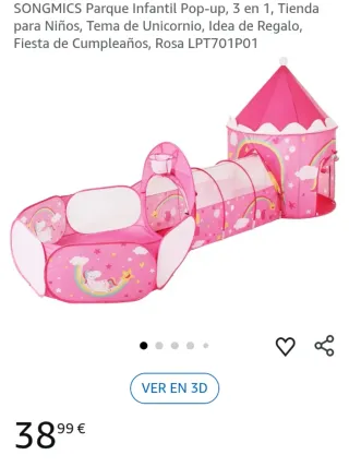 SONGMICS Parque Infantil Pop-up, 3 en 1 Tienda