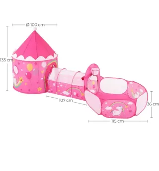 SONGMICS Parque Infantil Pop-up, 3 en 1 Tienda