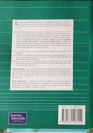 Matematicas Para El Analisis Economico (Spanish...