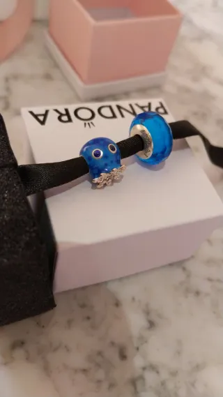 Lote 2 Charms Pandora Azul