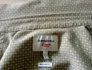 Camisa Springfield Hombre Verde Estampada