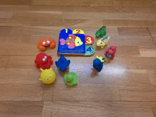 Lote Juguetes Baño Bebé Animales y Números