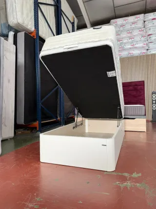 90x190 CANAPE FLX MADERA BLANCA TAPA3D y colchón