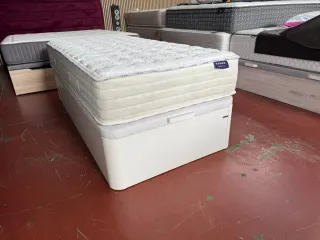 90x190 CANAPE FLX MADERA BLANCA TAPA3D y colchón