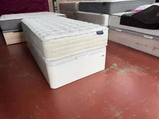 90x190 CANAPE FLX MADERA BLANCA TAPA3D y colchón