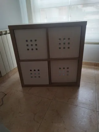 Mueble organizador 4 cubos